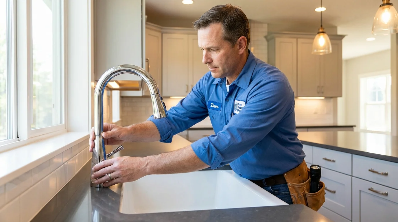 Kitchen faucet installation by Johns Plumbing LLC in Titusville